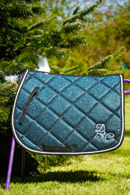 Sea Green Glitter Saddle Pad