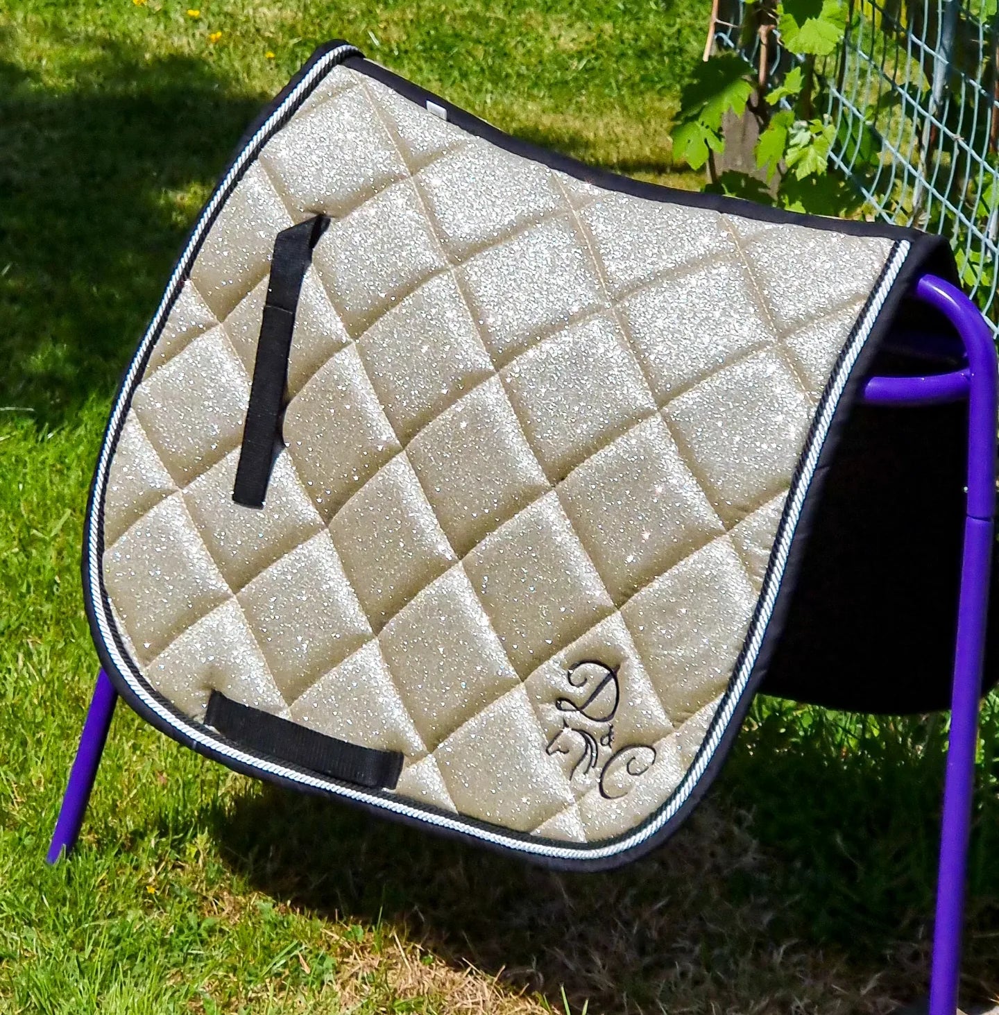 Champagne Glitter Saddle Pad