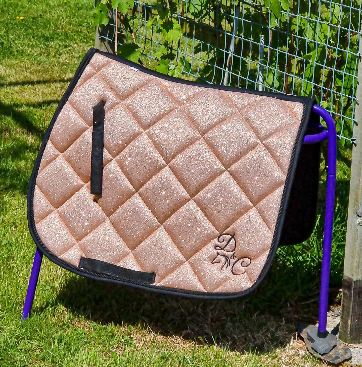 Rose Gold Glitter Saddle Pad