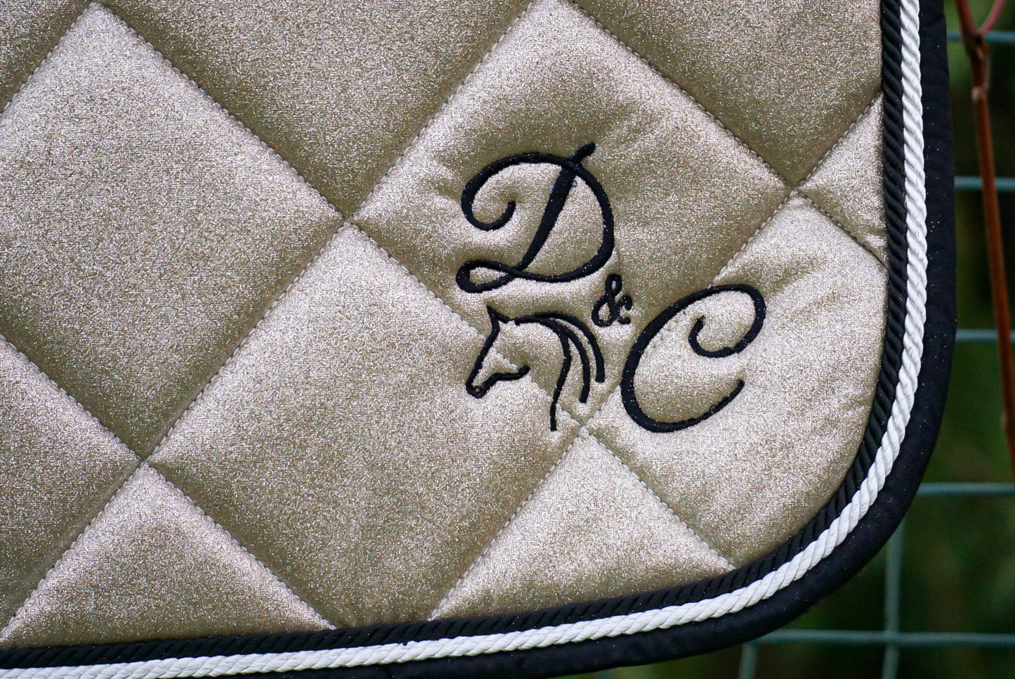 Champagne Glitter Saddle Pad