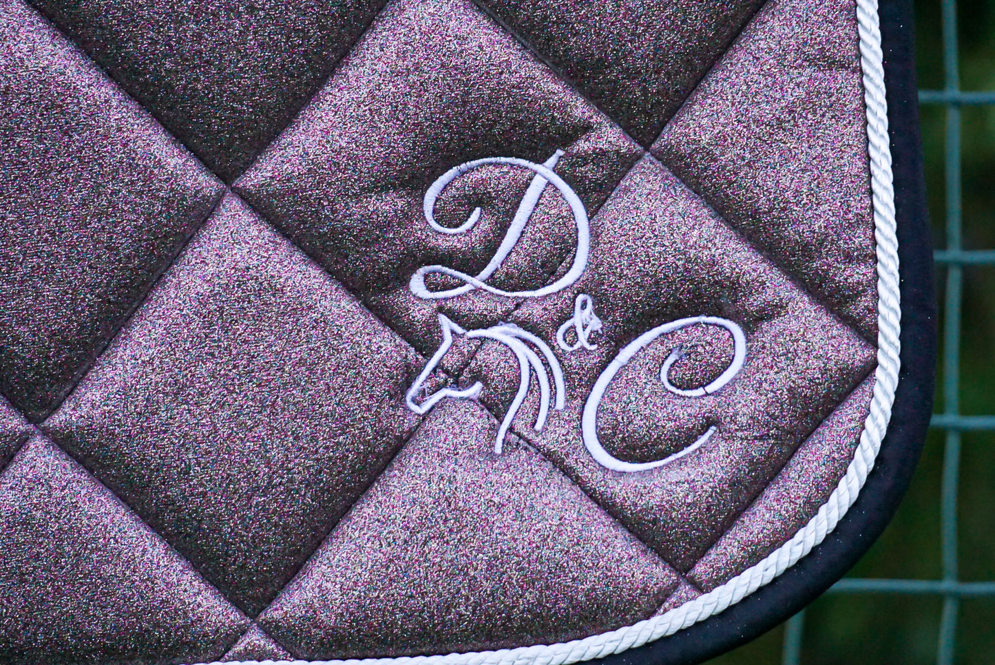 Dusky Pink Glitter Saddle Pad