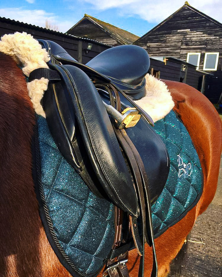 Sea Green Glitter Saddle Pad