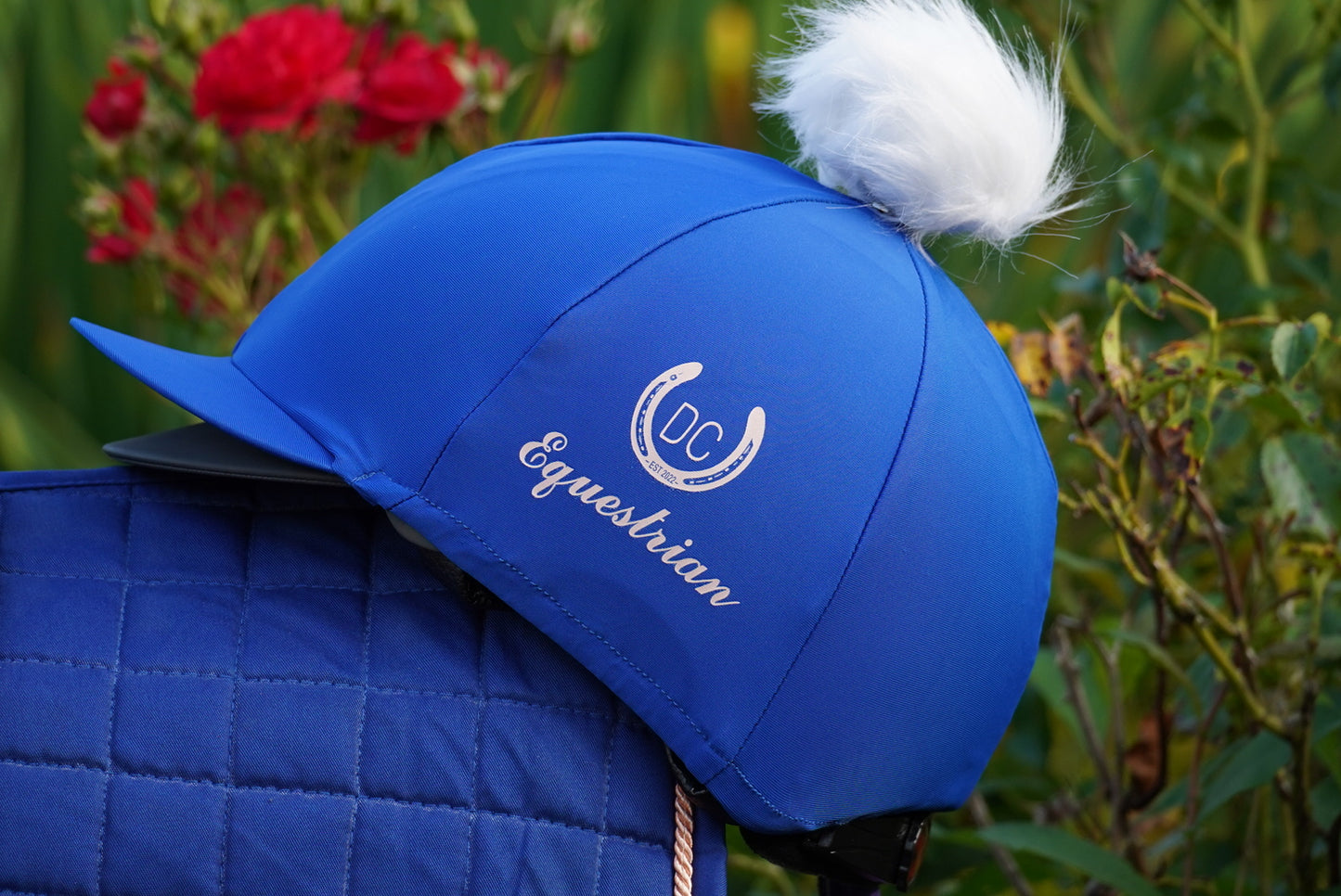 Horse riding equestrian hat silk cover