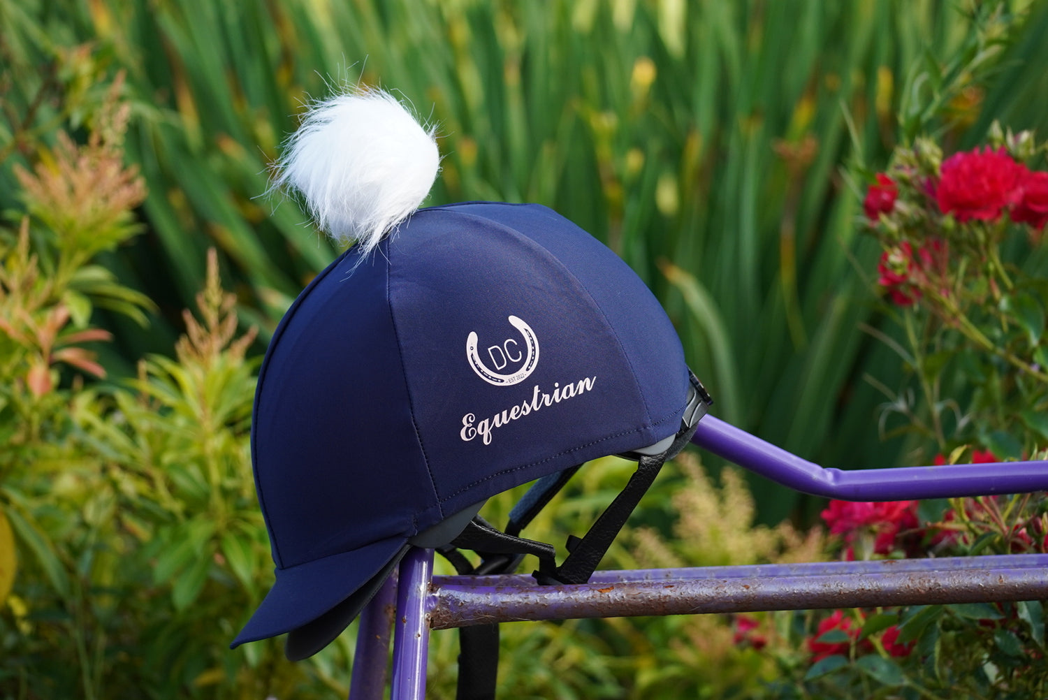 Horse riding equestrian hat silk cover