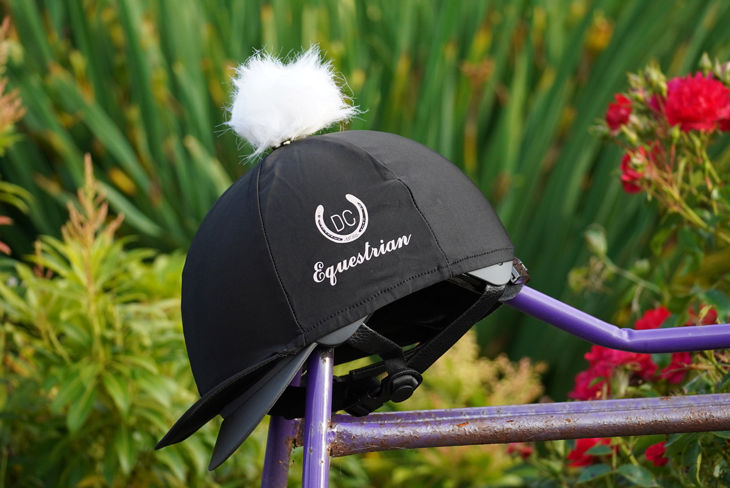 Horse riding equestrian hat silk cover