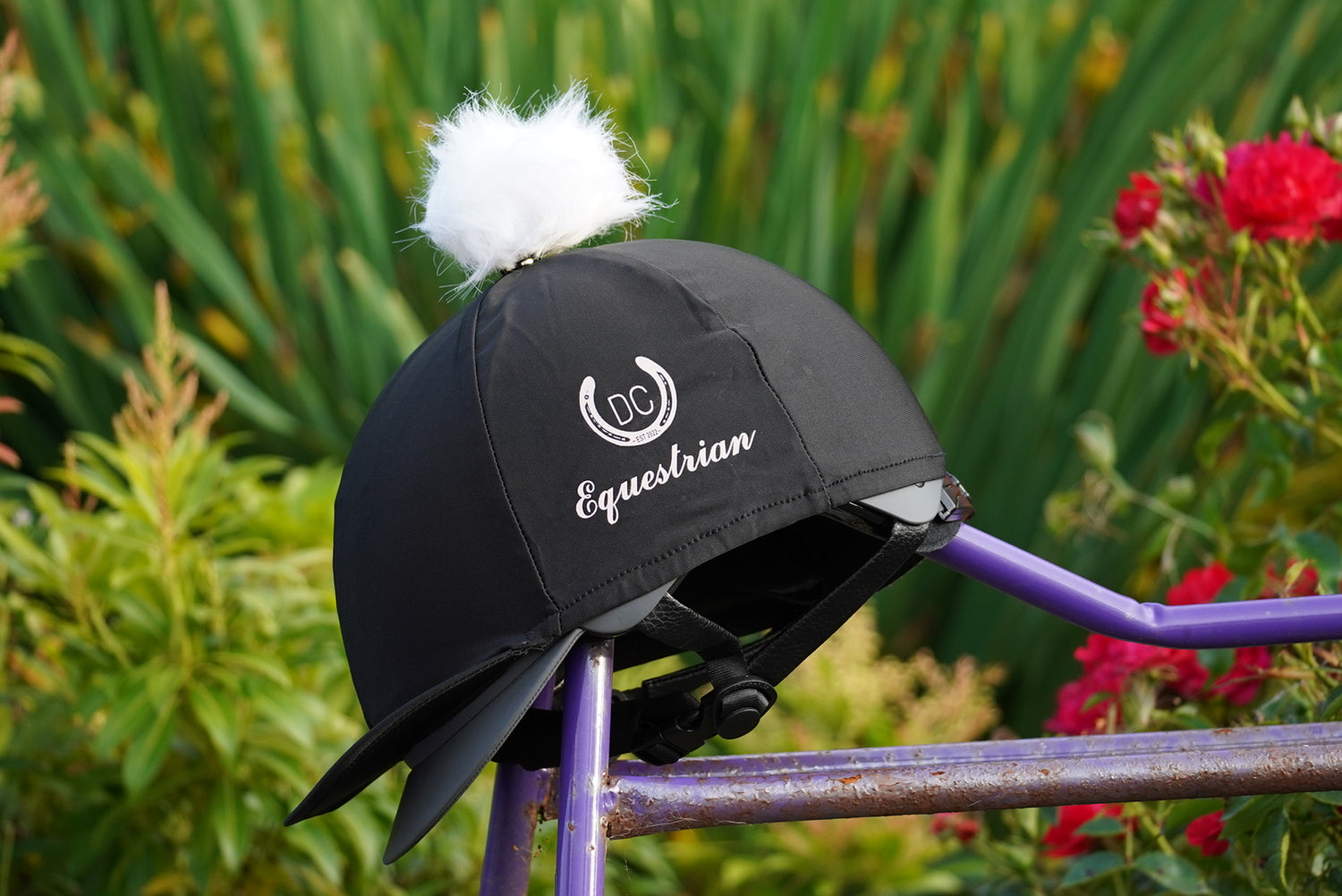 Horse riding equestrian hat silk cover