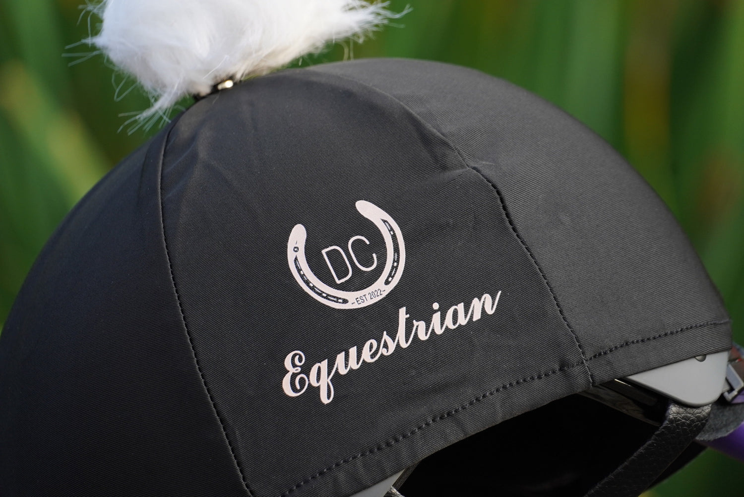 Horse riding equestrian hat silk cover