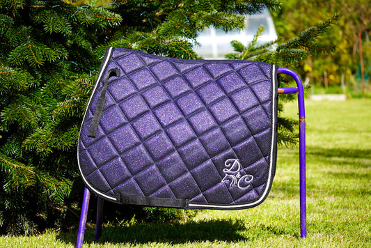 Navy Glitter Saddle Pad