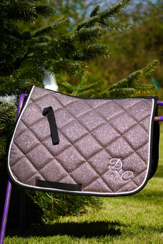 Dusky Pink Glitter Saddle Pad