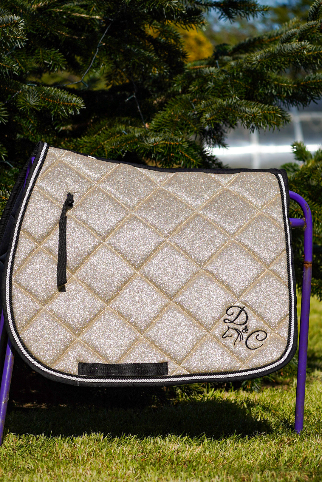 Champagne Glitter Saddle Pad