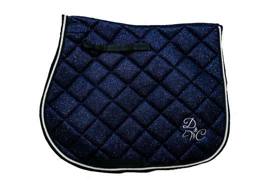 Navy Glitter Saddle Pad