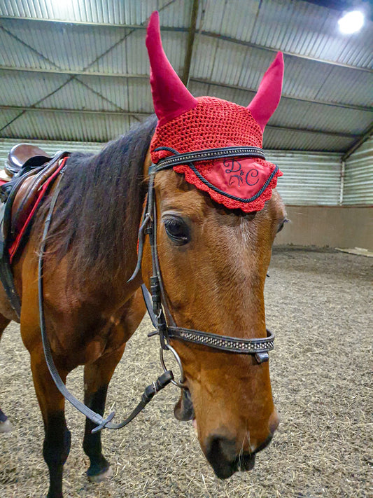 Ruby Red Fly Veil